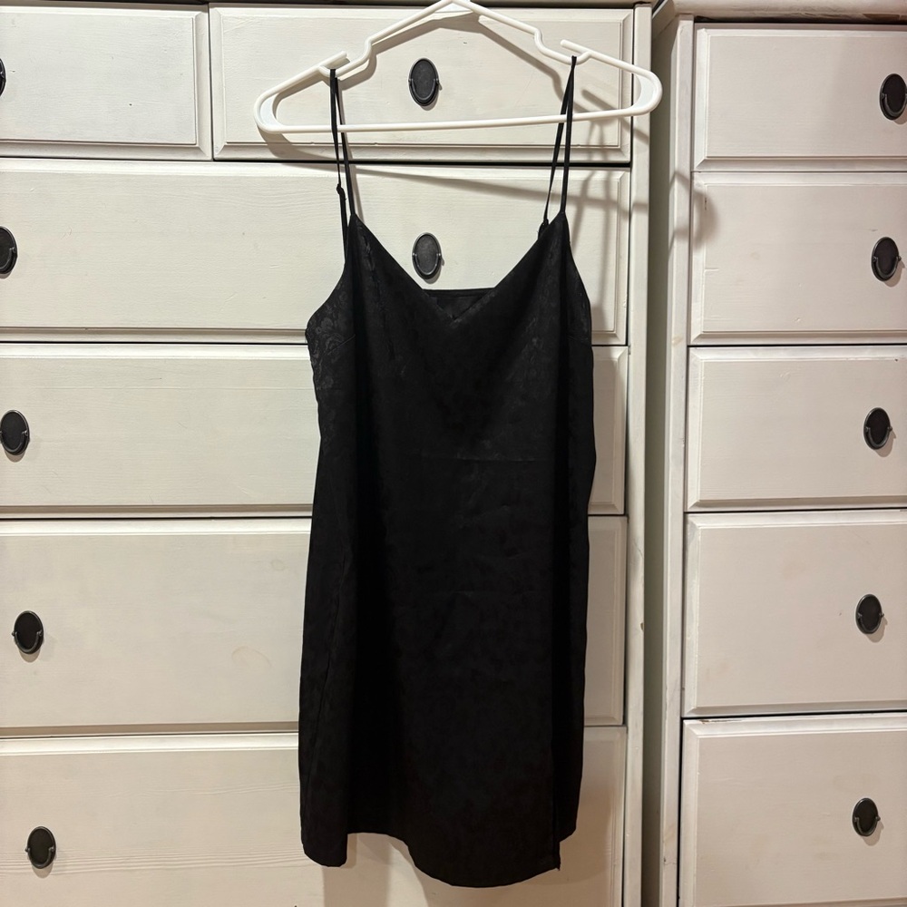 Garage Black Mini Slip Dress